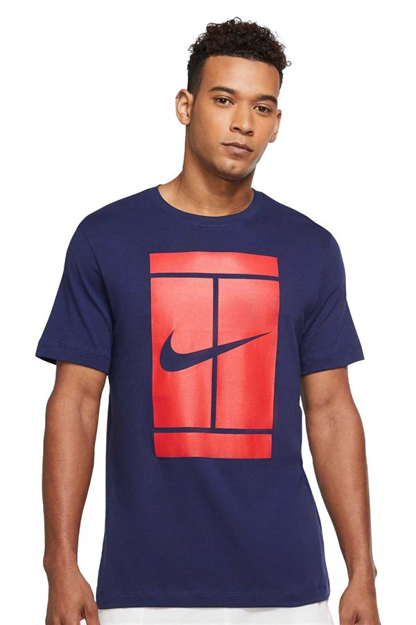 Nike Nike Court Men SSNL Lacivert Erkek Tenis Tişörtü