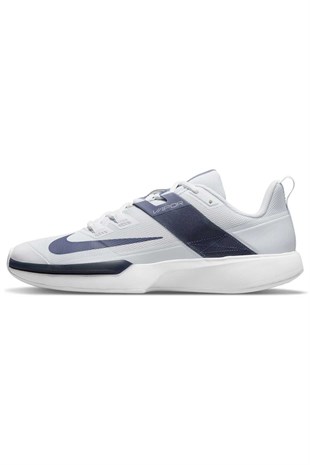 Nike Men Vapor Lite HC Gri-Lacivert Erkek Tenis Ayakkabısı
