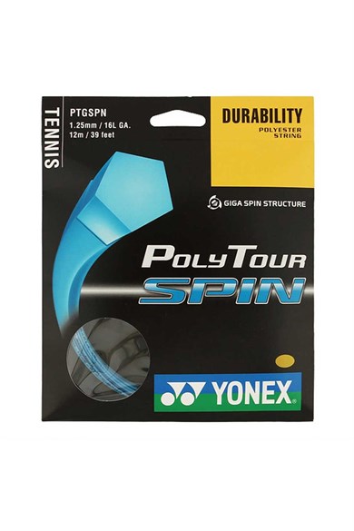 Yonex Poly Tour Spin 12M Mavi Tekli Kordaj Paketi