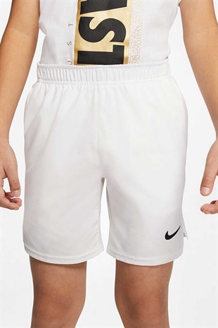Nike Court Victory FLX Ace Beyaz Erkek Çocuk Tenis Şortu