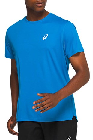 Asics Asics Core SS Top Mavi Erkek Tenis Tshirt