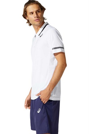 Asics & Onitsuka Tiger Asics Court M Beyaz Tenis Polo Erkek Tişört