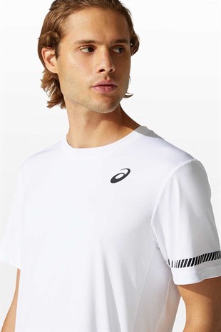 Asics Court M SS Tee Erkek Beyaz Tenis Tişört
