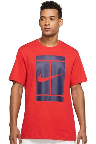 Nike Court Men SSNL Kırmızı Erkek Tenis Tişörtü