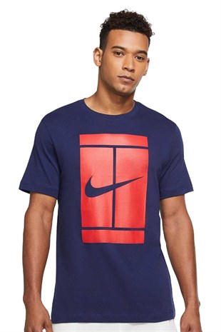 Nike Court Men SSNL Lacivert Erkek Tenis Tişörtü