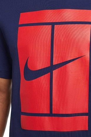 Nike Nike Court Men SSNL Lacivert Erkek Tenis Tişörtü